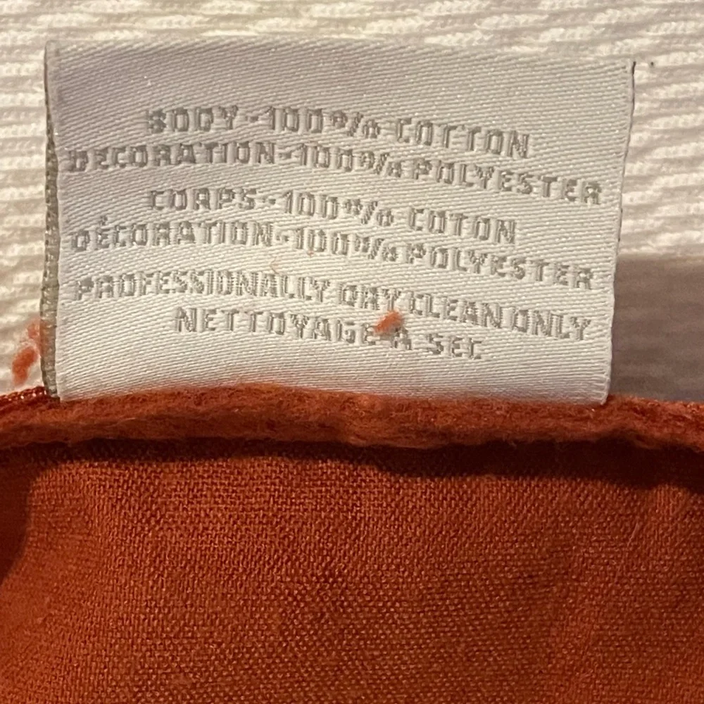 Restoration Hardware Rust Throw Pillows 20” (2)
